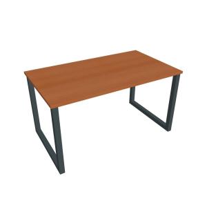 Rokovací stôl UNI O, 140x75,5x80 cm, čerešňa/čierna