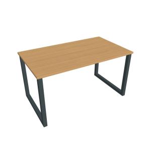 Rokovací stôl UNI O, 140x75,5x80 cm, buk/čierna
