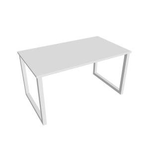 Rokovací stôl UNI O, 140x75,5x80 cm, biela/biela