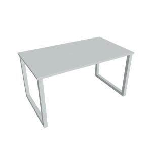Rokovací stôl UNI O, 140x75,5x80 cm, sivá/sivá