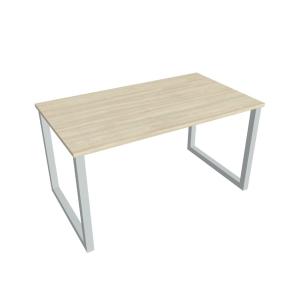 Rokovací stôl UNI O, 140x75,5x80 cm, agát/sivá