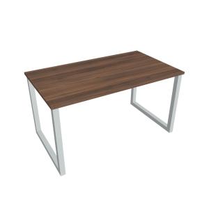 Rokovací stôl UNI O, 140x75,5x80 cm, orech/sivá