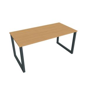 Rokovací stôl UNI O, 160x75,5x80 cm, buk/čierna