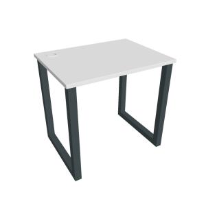 Pracovný stôl UNI O, 80x75,5x60 cm, biela/čierna
