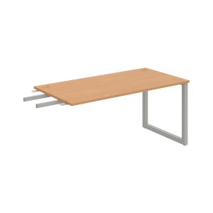 Pracovný stôl UNI O, kolmo reťaziaci, 160x75,5x80 cm, buk/sivá