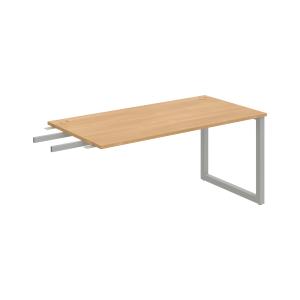 Pracovný stôl UNI O, kolmo reťaziaci, 160x75,5x80 cm, dub/sivá