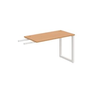 Pracovný stôl UNI O, kolmo reťaziaci, 120x75,5x60 cm, buk/biela