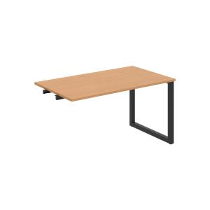 Rokovací stôl UNI O, k pozdĺ. reťazeniu, 140x75,5x80 cm, buk/čierna