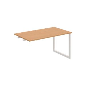 Rokovací stôl UNI O, k pozdĺ. reťazeniu, 140x75,5x80 cm, buk/biela