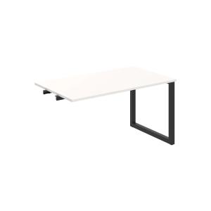 Rokovací stôl UNI O, k pozdĺ. reťazeniu, 140x75,5x80 cm, biela/čierna