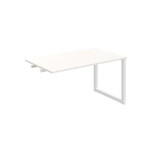 Rokovací stôl UNI O, k pozdĺ. reťazeniu, 140x75,5x80 cm, biela/biela