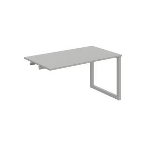 Rokovací stôl UNI O, k pozdĺ. reťazeniu, 140x75,5x80 cm, sivá/sivá