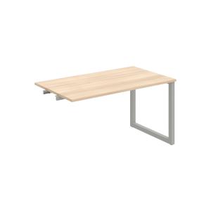 Rokovací stôl UNI O, k pozdĺ. reťazeniu, 140x75,5x80 cm, agát/sivá