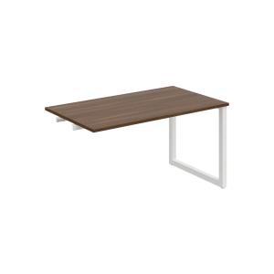 Rokovací stôl UNI O, k pozdĺ. reťazeniu, 140x75,5x80 cm, orech/biela
