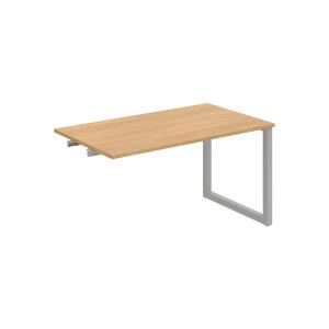 Rokovací stôl UNI O, k pozdĺ. reťazeniu, 140x75,5x80 cm, dub/sivá