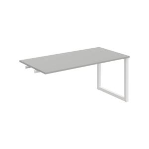 Rokovací stôl UNI O, k pozdĺ. reťazeniu, 160x75,5x80 cm, sivá/biela