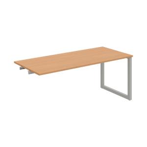 Rokovací stôl UNI O, k pozdĺ. reťazeniu, 180x75,5x80 cm, buk/sivá