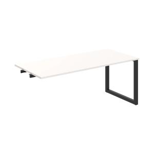 Rokovací stôl UNI O, k pozdĺ. reťazeniu, 180x75,5x80 cm, biela/čierna