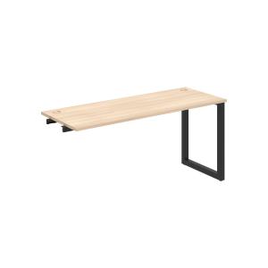 Pracovný stôl UNI O, k pozdĺ. reťazeniu, 160x75,5x60 cm, agát/čierna