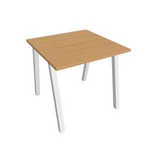 Pracovný stôl UNI A, 80x75,5x80 cm, buk/biela