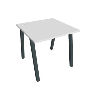 Pracovný stôl UNI A, 80x75,5x80 cm, biela/čierna