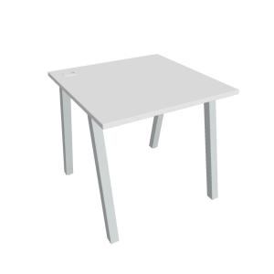 Pracovný stôl UNI A, 80x75,5x80 cm, biela/sivá
