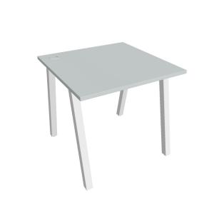 Pracovný stôl UNI A, 80x75,5x80 cm, sivá/biela