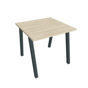 Pracovný stôl UNI A, 80x75,5x80 cm, agát/čierna