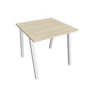 Pracovný stôl UNI A, 80x75,5x80 cm, agát/biela