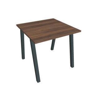 Pracovný stôl UNI A, 80x75,5x80 cm, orech/čierna