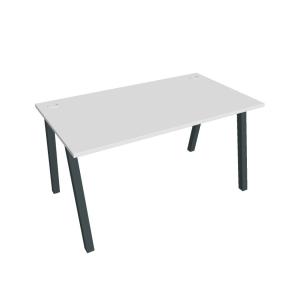 Pracovný stôl UNI A, 140x75,5x80 cm, biela/čierna