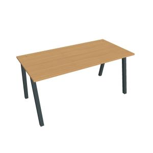 Pracovný stôl UNI A, 160x75,5x80 cm, buk/čierna