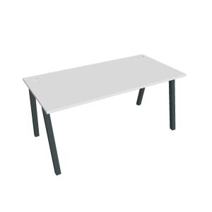 Pracovný stôl UNI A, 160x75,5x80 cm, biela/čierna