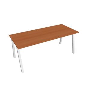 Pracovný stôl UNI A, 180x75,5x80 cm, čerešňa/biela
