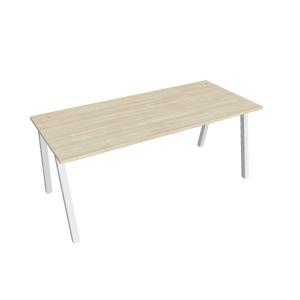 Pracovný stôl UNI A, 180x75,5x80 cm, agát/biela