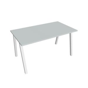 Rokovací stôl UNI A, 140x75,5x80 cm, sivá/biela