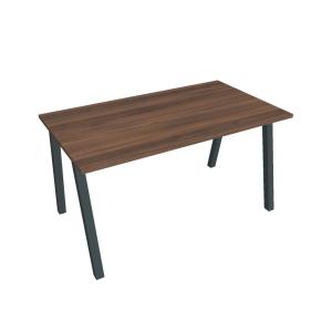 Rokovací stôl UNI A, 140x75,5x80 cm, orech/čierna