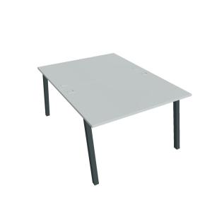 Pracovný stôl UNI A, 120x75,5x160 cm, sivá/čierna