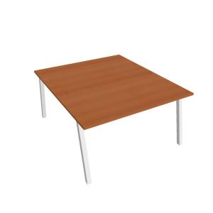 Pracovný stôl UNI A, 140x75,5x160 cm, čerešňa/biela