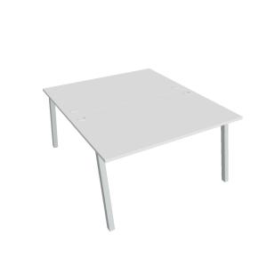 Pracovný stôl UNI A, 140x75,5x160 cm, biela/sivá
