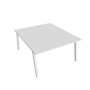 Pracovný stôl UNI A, 140x75,5x160 cm, biela/biela
