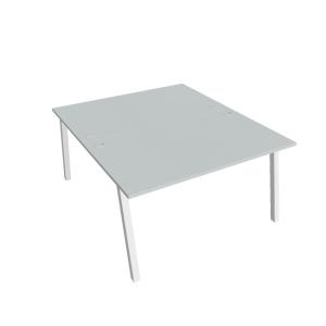 Pracovný stôl UNI A, 140x75,5x160 cm, sivá/biela