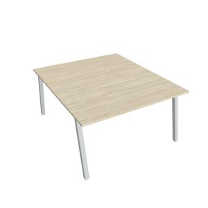 Pracovný stôl UNI A, 140x75,5x160 cm, agát/sivá
