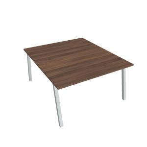 Pracovný stôl UNI A, 140x75,5x160 cm, orech/sivá