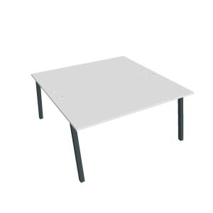 Pracovný stôl UNI A, 160x75,5x160 cm, biela/čierna