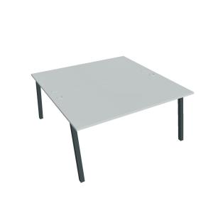 Pracovný stôl UNI A, 160x75,5x160 cm, sivá/čierna