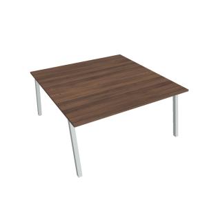 Pracovný stôl UNI A, 160x75,5x160 cm, orech/sivá