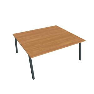 Pracovný stôl UNI A, 180x75,5x160 cm, jelša/čierna