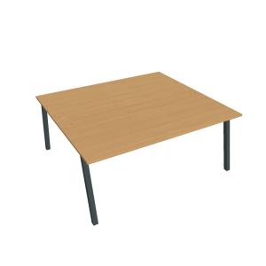 Pracovný stôl UNI A, 180x75,5x160 cm, buk/čierna
