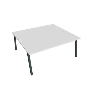 Pracovný stôl UNI A, 180x75,5x160 cm, biela/čierna